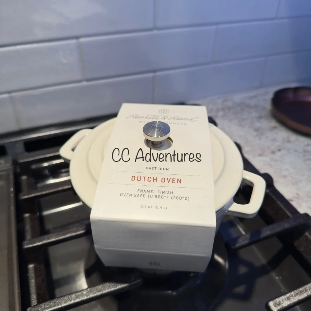 Hearth & Hand .5qt Enameled Cast Iron Mini Dutch Oven Cream